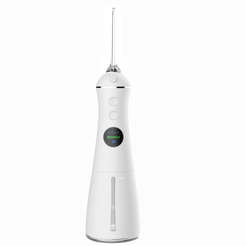 IPX7 Rechargeable Oral Irrigator 300mL ، جهاز تنظيف الأسنان بالماء المحمول لتنظيف الأسنان