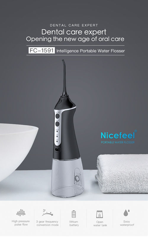 DC5V Nicefeel Cordless Water Flosser 30-100psi تدفق نبض عالي الضغط
