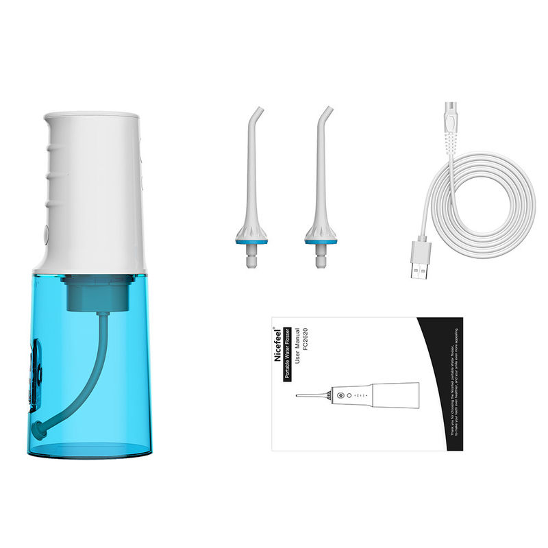 أفضل جهاز تنظيف الأسنان بالطاقة الكهربائية للسفر Nicefeel Wireless Water Flosser IPX7 بطارية 1900 مللي أمبير في الساعة