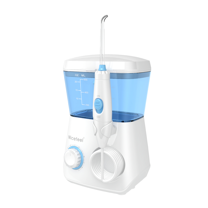 ABS PC 18W Water Flosser مع شعار مخصص معقم بالأشعة فوق البنفسجية للأسنان الحساسة