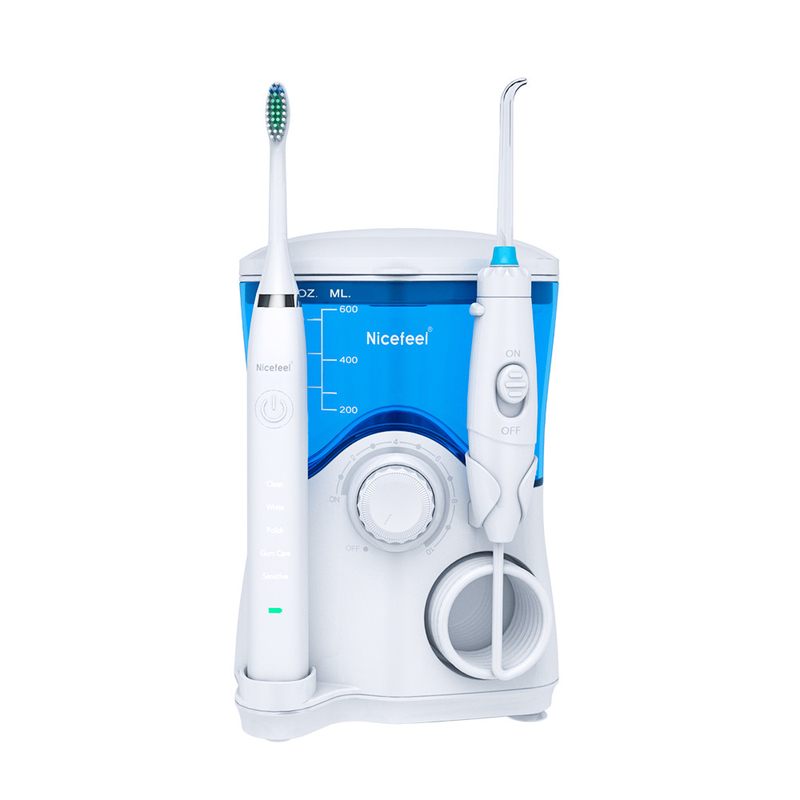 18W 30-120psi الكل في واحد فرشاة أسنان و Flosser مادة ABS PC المعتمدة من إدارة الغذاء والدواء